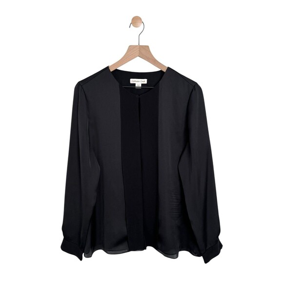 Coldwater Creek Women's Shirt, Size Med Black, 100% Polyester - Picture 1 of 5